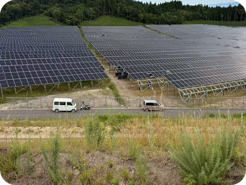 The 20MW project in Japan uses P-type 166 series 450W double glass photovoltaic panels